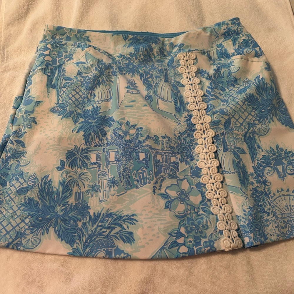 Lilly Pulitzer Blue Floral Skort